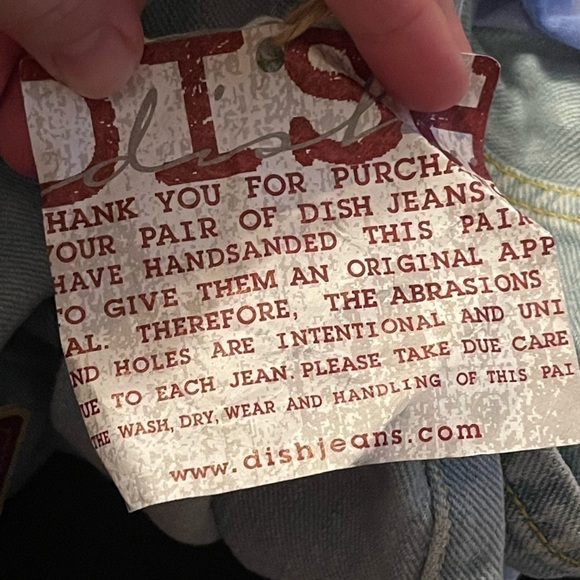 Dish Denim NWT Chloe super bleached distressed mini jean skirt - Picture 7 of 7